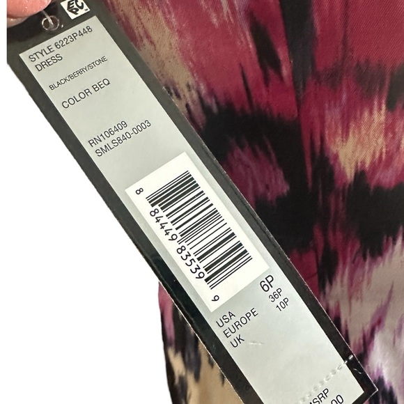 NWT Tahari Women's Vibrant Floral Watercolor Sleeveless Midi Dress Size 6P - Picture 6 of 7